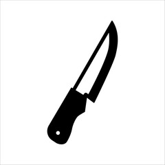 knife icon black color. illustrator vector.