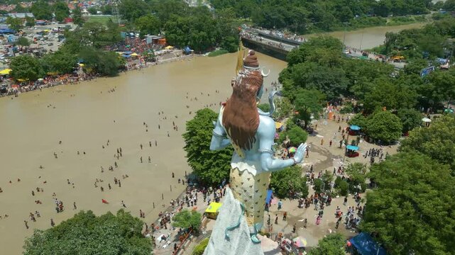 Haridwar Drone Video 4k HAR KI PAURI, Drone view of Har ki Pauri Haridwar, Haridwar video, Mata Mansh Devi, Shiv Statue