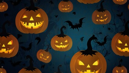 halloween background with pumpkins