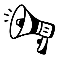 A drawing style icon of loudspeaker 