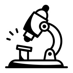 A hand drawn icon of microscope 