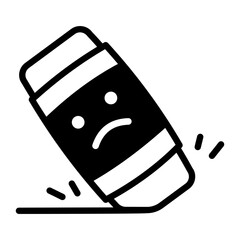 A sketchy style icon of eraser