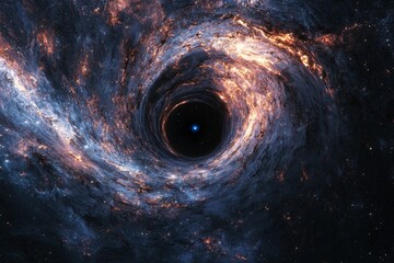 Black hole in space illustration created with Generative AI