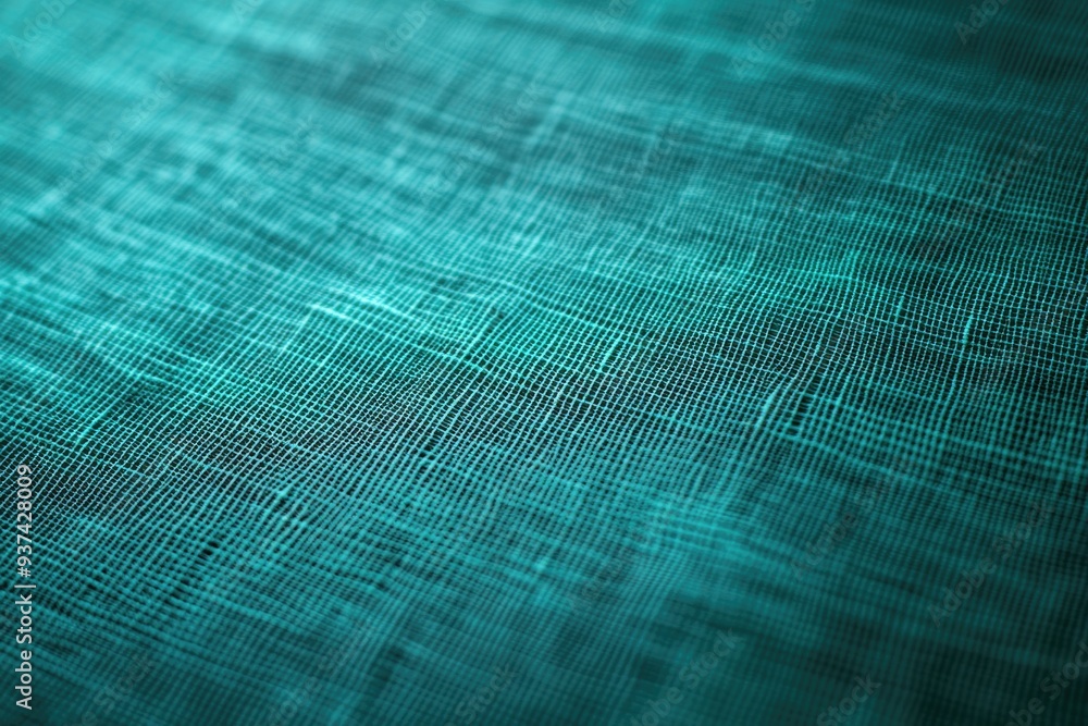 Poster a vintage teal background with a subtle crisscross mesh pattern.