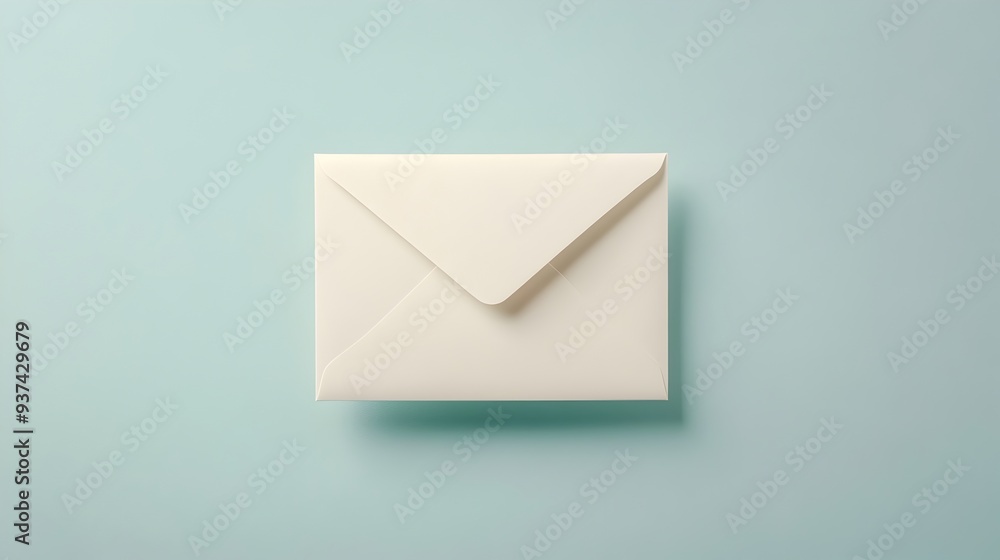 Poster elegant and stylish minimalist invitation card with a matching envelope placed on a clean uncluttere