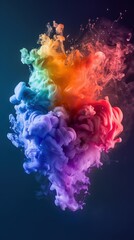 Obraz premium Abstract colorful ink cloud