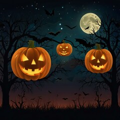 halloween background with pumpkin