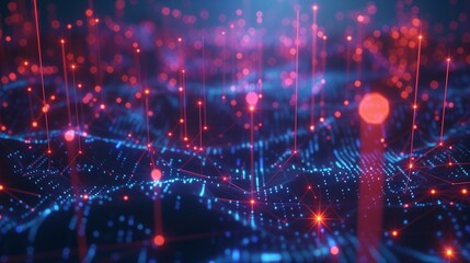 Naklejka premium waves technologybackground, buildingtechnologybackground, braintechnologybackground, chiptechnologybackground, greenlighttechnologybackground