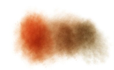 Watercolor paint stain texture overlay, realistic cutout, transparent background