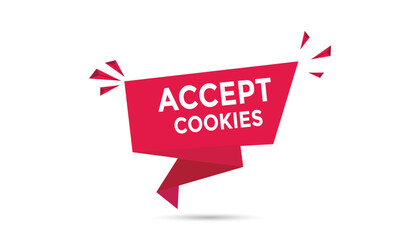 Accept cookies open button web banner templates. Vector Illustration 
