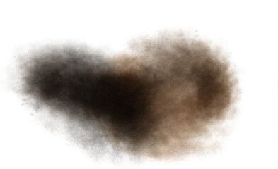 Watercolor paint stain texture overlay, realistic cutout, transparent background