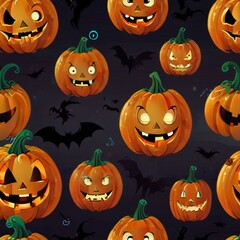 halloween seamless pattern