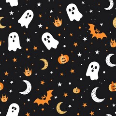 Fototapeta premium Cute Halloween pattern