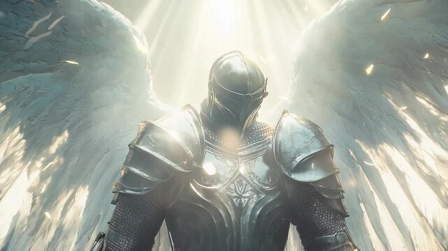 Mystical Angelic Warrior in Armor
