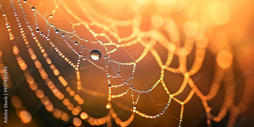 Canvas Prints nature dewdrop delicate spider web