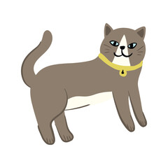 Cute and Kawaii Cat Illustration