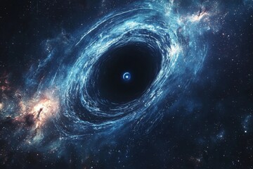 Black hole in space illustration created with Generative AI