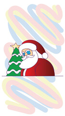 doodle pop art christmas background vector design