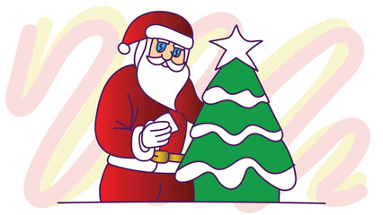 doodle pop art christmas background vector design