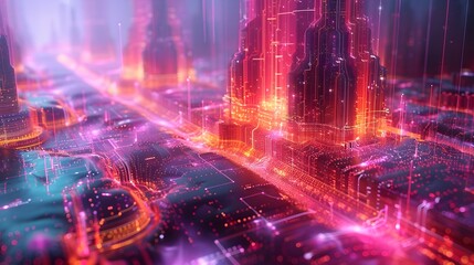 Fototapeta premium Quantum Computer Algorithms Illustrating the Future of Data Processing