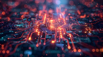 Obraz premium Visualizing the Environmental and Energy Aspects of Quantum Computing Advancements for a Sustainable Future