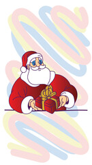 doodle pop art christmas background vector design