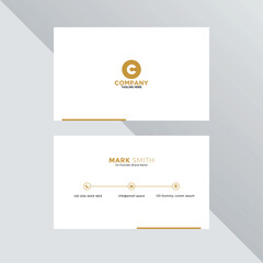 Gold simple professional business card template
