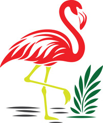 flamingo vector art Illustration.