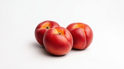 Fresh organic nectarines, smooth skin, ripe and juicy, 3D illustration