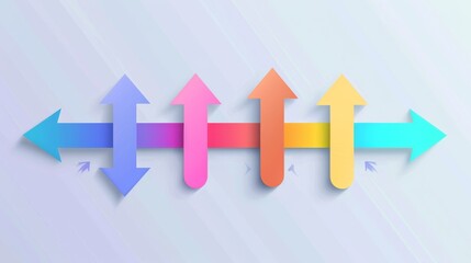 Six arrows infographic elements. Business template for presentation. Vector concept with 6 options or steps.