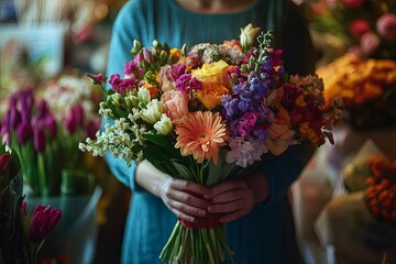 Florist with Mixed Bouquet