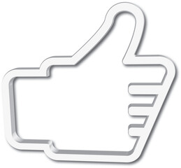 thumb up sign, like icon