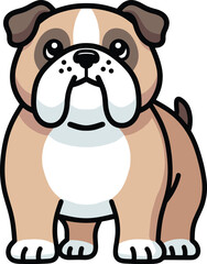 Bulldog Cartoon Mascot Logo