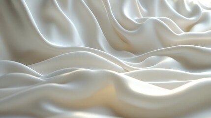 Obraz premium White Satin Fabric Drape Texture