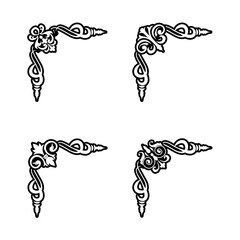 Classic Vintage Baroque Victorian Frames Separator Elements Classic Wedding Invitation