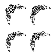 Classic Vintage Baroque Victorian Frames Separator Elements Classic Wedding Invitation