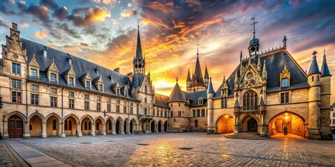 Golden Hour Illuminates Dijon Gothic