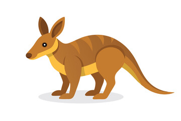  Aardvark animal flat vector isolated illustration on white background.