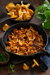 fried chanterelle mushrooms