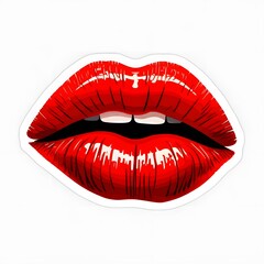 Vibrant and Alluring: An Artistic Representation of Seductive Lips