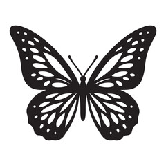 Flying Butterfly Vector Silhouette. Beauty Butterfly Vector icon design
