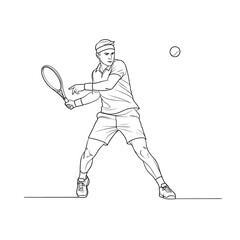 Tennis Player in Action: Capturing the Intensity of the Game