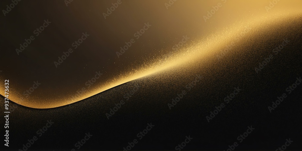 Wall mural gold to black colors grainy gradient smooth transition background