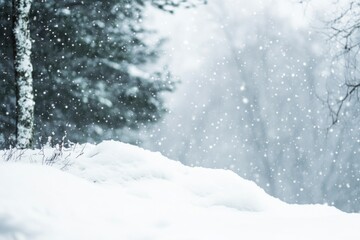 snow covered trees in winter 