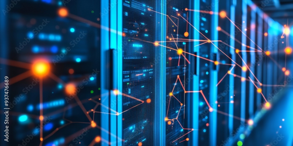 Poster network management tools automating tasks, scheduled maintenance and backups highlighted