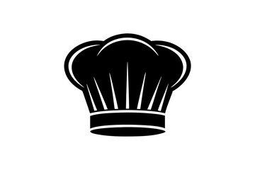 Minimalist chef hat icon style silhouette vector illustration: Chef Service Logo Icon design.