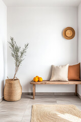 Mediterranean Entryway with Natural Accents