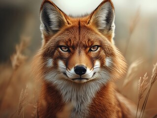 Fototapeta premium Detailed Close up of Golden Jackal, Canis aureus, in the Wild