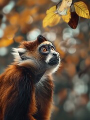 Fototapeta premium Diana Monkey, African Primate, Arboreal Wildlife in Nature