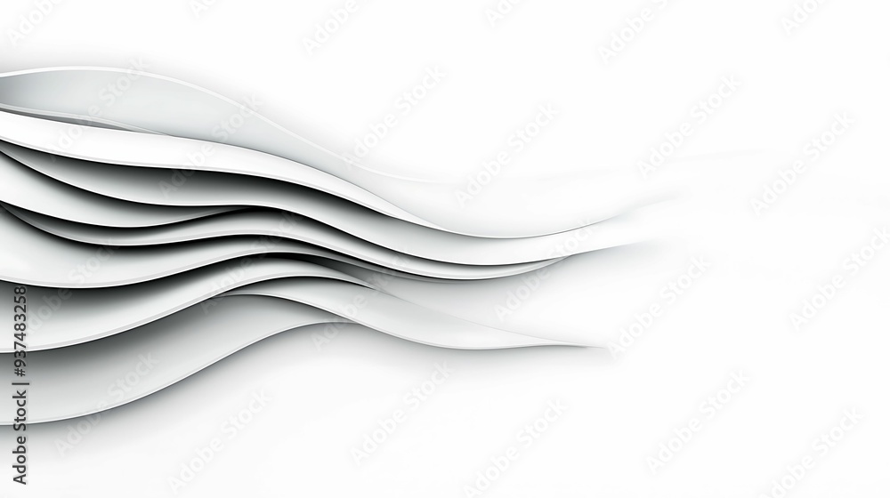 Poster subtle, monochrome 3d abstract background with textured layers, providing depth and balance